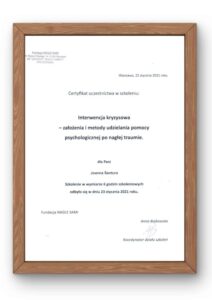 Joanna Santura interwencja kryzysowa