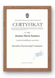 Joanna Santura psychoterapia uzależnień