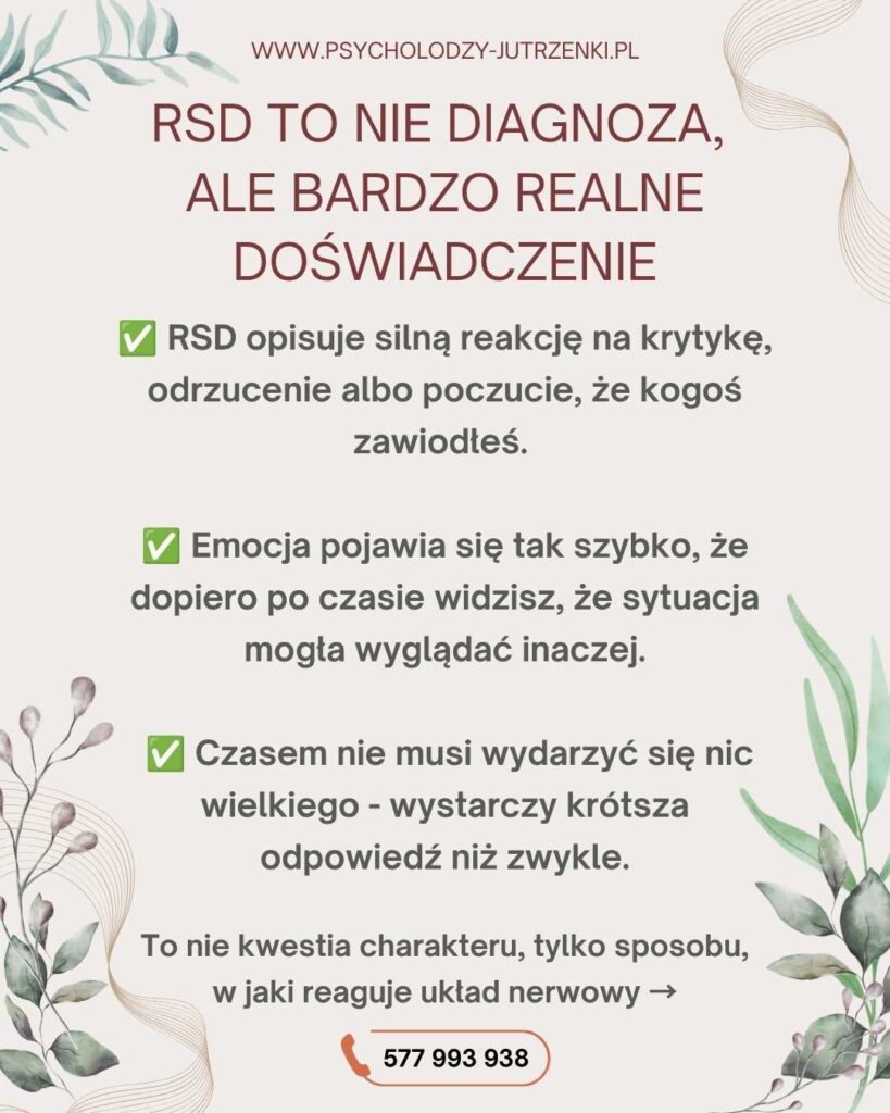 rsd nadwrażliwość na odrzucenie